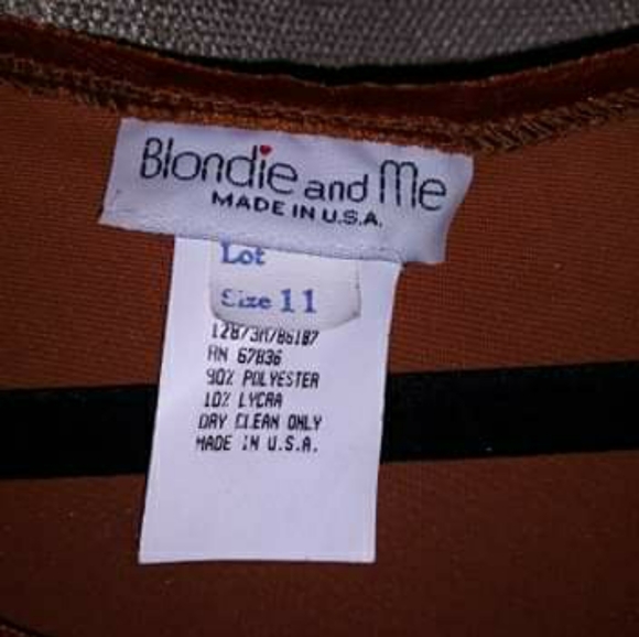 Blondie and Me size 11 brown dress USA - Picture 3 of 4